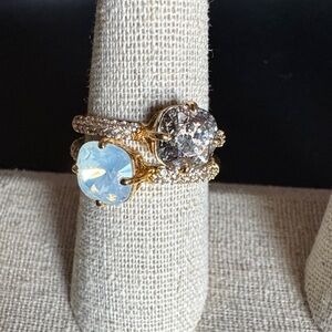 Gold Women's Ring Set of 2 size 9